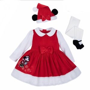 DISNEY Minnie Mouse Holiday 3 pc Dress set 18-24